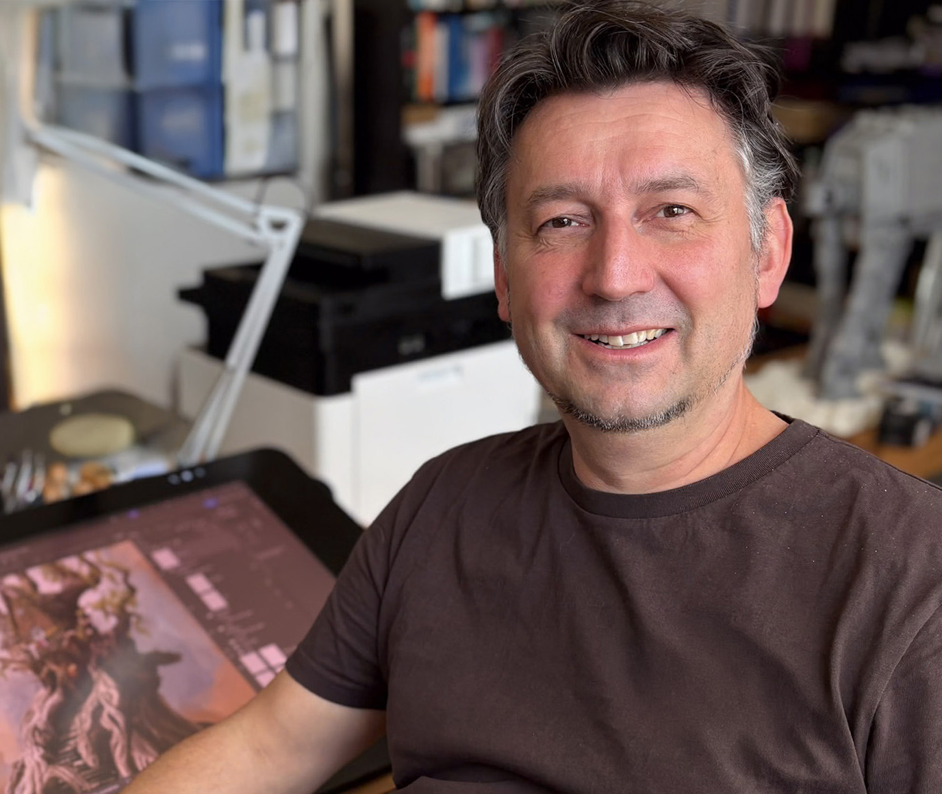 David Moretto beim digitalen Zeichnen